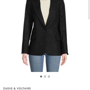 Venus Sparkle Metallic Wool Blend Blazer